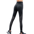 Mesh eng Fitness -Leggings Yoga 73% Polyester 27% Spandex Schwarze Leggings Design für Frau